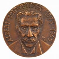 Kampfl József (1938- ) 1990. Albert Schweitzer 1875-1965 / 3. Zeneterápiás Konferencia 1990 március 31 Pécs kétoldalas, öntött bronz emlékérem (69mm) T:1-,2