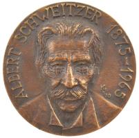 Kampfl József (1938- ) 1990. Albert Schweitzer 1875-1965 / 3. Zeneterápiás Konferencia 1990 március 31 Pécs kétoldalas, öntött bronz emlékérem (69mm) T:1-,2