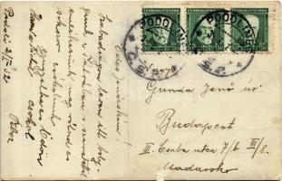 1932 Podolin, Podolínec (Szepes, Zips); Fő tér, templom / main square, church. photo (EB)