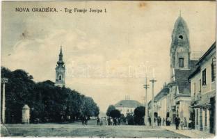 1918 Újgradiska, Nova Gradiska; Trg Franje Josipa I / Ferenc József tér / square (EK)