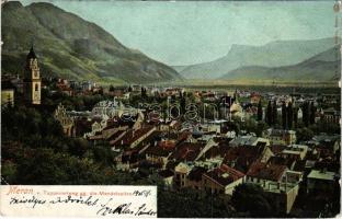 1905 Merano, Meran (Südtirol); v. Tappeinerweg gegen die Mendelspitze / general view (EB)