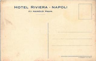 Napoli, Naples; Hotel Riviera / hotel advertisement, street view, automobile (EK)