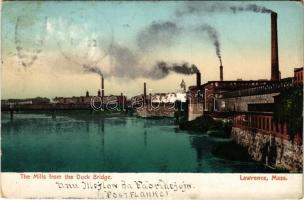 1909 Lawrence (Massachusetts), The mills from the Duck bridge
