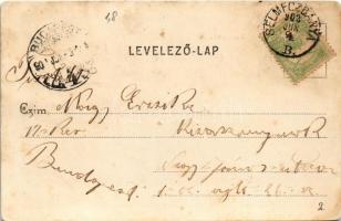 1902 Losonc, Lucenec; Gácsi utca, Szálloda a Magyar királyhoz. Kármán Zsigmond kiadása / street, hot...