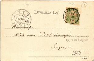 1903 Erzsébetváros, Dumbraveni; honvéd laktanya, városi tanács, takarékpénztár, szálloda, Villa Isse...