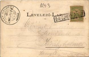1905 Sátoraljaújhely, indóház, vasútállomás. Lővy A. kiadása (kis szakadás / small tear)