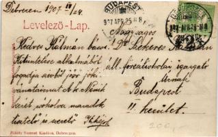 197 Debrecen, Piac utca, Skóth Sándor fegyverműves és fegyver raktára, Hartstein, Budapesti harisnya...