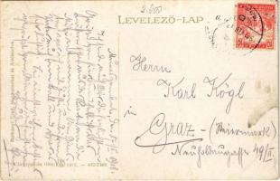 1918 Muraszombat, Murska Sobota; Járásbíróság, Templom utca. Balkányi Ernő kiadása / court, street