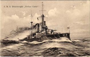 SMS Viribus Unitis az Osztrák-Magyar Haditengerészet Tegetthoff-osztályú csatahajója / K.u.K. Kriegsmarine / WWI Austro-Hungarian Navy Tegetthoff-class battleship. C. Fano, Pola, 1911.