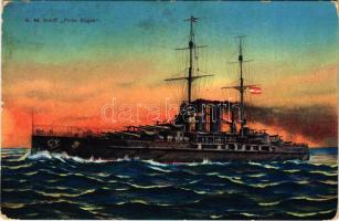 1915 SMS Prinz Eugen az Osztrák-Magyar Haditengerészet Tegetthoff-osztályú csatahajója / K.u.K. Kriegsmarine / WWI Austro-Hungarian Navy SMS Prinz Eugen dreadnought battleship. G. C. Pola 1913/14. (EK)
