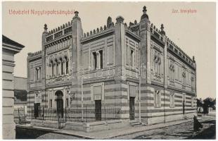 1910 Nagytapolcsány, Topolcany; Izraelita templom, zsinagóga. (W.L. ?) 493. Grosz Gyula kiadása / synagogue