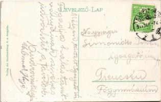 1915 Nagyszeben, Hermannstadt, Sibiu; Grosser Ring / tér, villamos. G. A. Seraphin / square, tram (E...