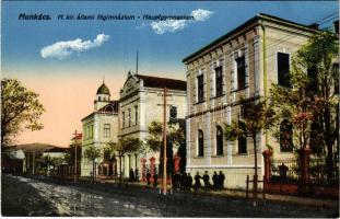 Munkács, Mukacheve, Mukacevo; M. kir. állami főgimnázium / Hauptgymnasium / school