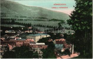 Körmöcbánya, Kremnitz, Kremnica; látkép a reáliskolával. Paxner J. és Biron H. kiadása / general view with the school