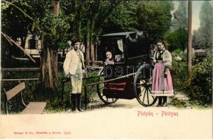 Pöstyén, Pistyán, Piestany; fürdőkocsisok / Infanterist / spa carriage