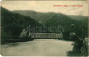Barnabás, Berlebás, Kosztilivka, Kostilivka (Máramaros); Berlebási-völgy a vasúti híddal. Berger kiadása / valley, railway bridge (Rb)