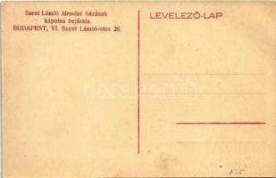 Budapest XIII. Angyalföld, Szent László Társulat házának kápolna bejárata, pap, harangláb. Szent Lás...