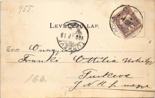 1900 Szabadka, Subotica; M. kir. postahivatal. Heumann Mór kiadása / post office. Art Nouveau