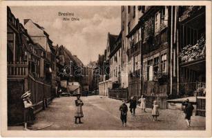 1928 Wroclaw, Breslau; Alte Ohle / street + Benutzt die Luftpost! So. Stpl