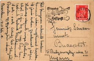 1928 Wroclaw, Breslau; Alte Ohle / street + "Benutzt die Luftpost!" So. Stpl