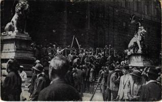 Wien, Vienna, Bécs; Die Wiener Schreckenstage am 15. und 16. Juli 1927., Der Justizpalast wird gestürmt / July Revolt, riot, Palace of Justice is stormed (EK)