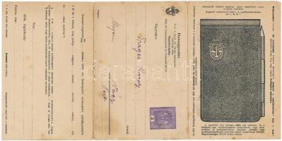 1918. évi Flottaegyleti zsebnaptár három részes kinyitható reklámlapja. Flottaegyesület Ö cs. és Apo...