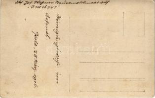 1916 Pola, Pula; SM Tb 74 T (később román Viforul) torpedónaszád a kikötőben daruval a háttérben / K...