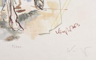 König (Kőnig) Róbert (1951-2014): Ló (cím nélkül). Computer print, merített, papír, jelzett, számozo...