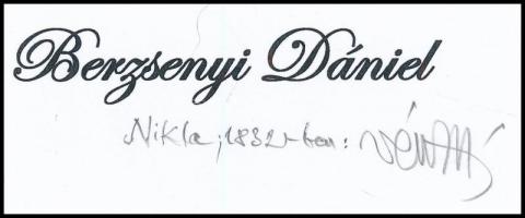 Vén Zoltán (1941-): Berzsenyi Dániel. Ofszet, papír, jelzett. 15x10,5 cm