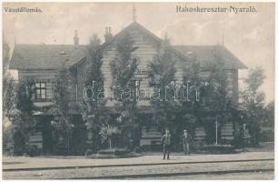 1909 Budapest XVII. Rákoskeresztúr-Nyaraló, Keresztúr-nyaraló vasútállomás, vasutasok