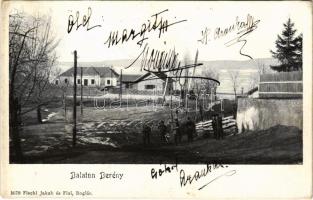 1905 Balatonberény, Berény; vasútállomás. Fischl Jakab és fiai kiadása