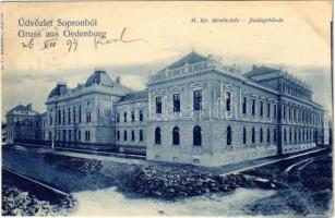 1899 (Vorläufer) Sopron, M. kir. törvényház, útépítés