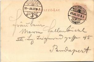 1899 (Vorläufer) Sopron, M. kir. törvényház, útépítés