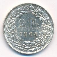 Svájc 1964. 2Fr Ag T:2 Switzerland 1964. 2 Francs Ag C:XF Krause KM#21