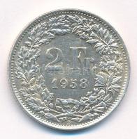 Svájc 1958. 2Fr Ag T:2 Switzerland 1958. 2 Francs Ag C:XF Krause KM#21