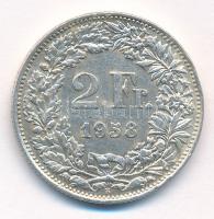 Svájc 1958. 2Fr Ag T:2 Switzerland 1958. 2 Francs Ag C:XF Krause KM#21
