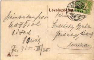 1915 Zsolna, Sillein, Zilina; Főreál iskola este / school at night