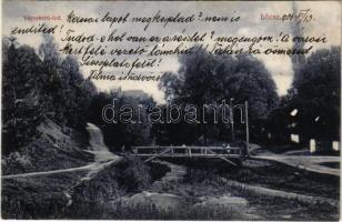 1906 Lőcse, Levoca; Városkerti híd. Singer E. kiadása / park bridge