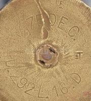 2db löveg váza, jelzett, kopott, m: 20 cm