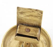 Lövegből készült gyufa tartó, jelzett, m: 10,5 cm