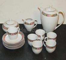 Régi 6 darabos Alföldi porcelán teás/kávés készlet