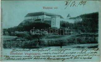1901 Végles, Véghles, Véglesváralja, Podvígles, Víglas; Schloss Véghles / Véghlesi vár. Lechnitzky O. 24. / Víglassky zámok / castle (r)