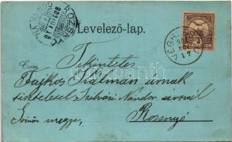 1901 Végles, Véghles, Véglesváralja, Podvígles, Víglas; Schloss Véghles / Véghlesi vár. Lechnitzky O...