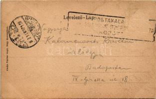 1904 Nagyszombat, Tyrnau, Trnava; utca, üzletek. Szecessziós címeres litho, Fischer Hugó kiadása / s...