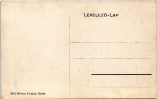 Nyitra, Nitra; Battyán utca, Dirnfeld Samu divat és kézműáruk raktárának üzlete. Heiman kiadása / st...