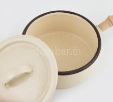 Retró gyermek konyhai eszközözök, zománcozott fém 7 db, vegyes méretben