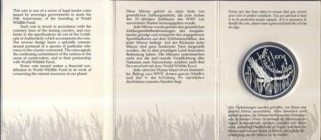 1988. 500Ft Ag "Világ vadvédelmi alap" WWF által kiadott emléklapon, tanúsítvánnyal T:PP