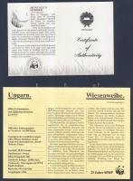 1988. 500Ft Ag "Világ vadvédelmi alap" WWF által kiadott emléklapon, tanúsítvánnyal T:PP