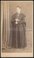 cca 1870 Pauer János (1814 -1889) teológiai doktor, az egyik legjelentősebb székesfehérvári püspök, az MTA levelező tagja. Vizitkártya