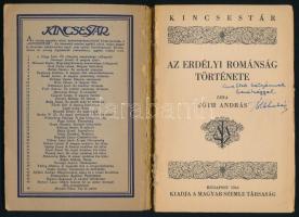 Tóth András: Az erdélyi románság története. Kincsestár - A Magyar Szemle Társaság Kis Könyvtára 13. ...